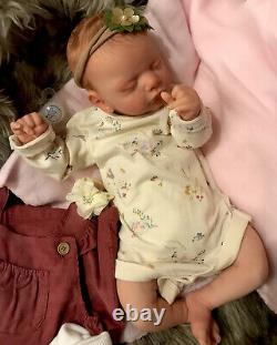 Beautiful SLEEPING Reborn baby doll. Mia