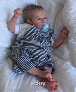 Beautiful reborn Baby Boy Aspen awake