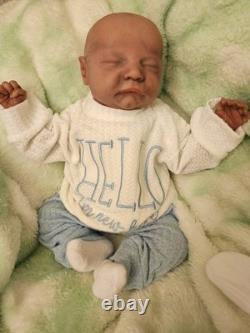 Beautifully Handcrafted 17 Reborn Doll Levi Asleep. Great For All Enthusiasts