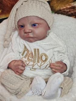 Beautifully Handcrafted Reborn Doll 17 Levi Awake. Great For All Collectors