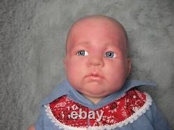 Berenguer Reborn Weighted Baby Boy Molded Hair Inset Eyes Cloth Body