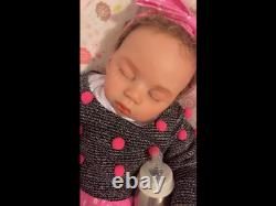 Biracial reborn baby girl doll