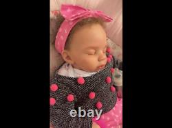 Biracial reborn baby girl doll