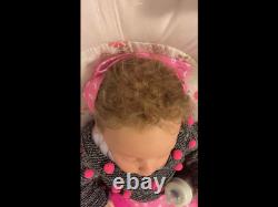 Biracial reborn baby girl doll