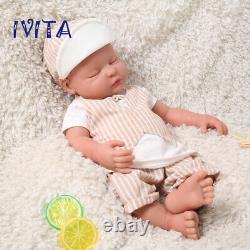 Birthday Gift Doll IVITA 18 Lifelike Sleeping Baby Silicone Rebirth Baby Doll