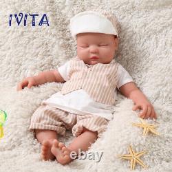 Birthday Gift Doll IVITA 18 Lifelike Sleeping Baby Silicone Rebirth Baby Doll