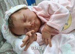 Bonnie Brown reborn Baby Girl dolls 18 inch Rooted Hair Beautiful 2020