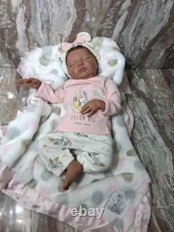 Bonnie Brown reborn Baby Girl dolls 18 inch Rooted Hair Beautiful 2020