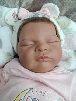 Bonnie Brown reborn Baby Girl dolls 18 inch Rooted Hair Beautiful 2020
