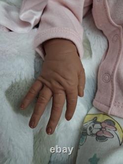 Bonnie Brown reborn Baby Girl dolls 18 inch Rooted Hair Beautiful 2020