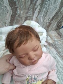 Bonnie Brown reborn Baby Girl dolls 18 inch Rooted Hair Beautiful 2020