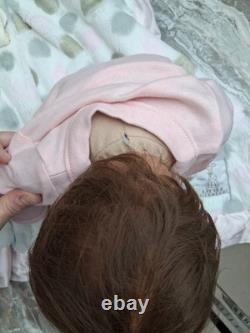 Bonnie Brown reborn Baby Girl dolls 18 inch Rooted Hair Beautiful 2020