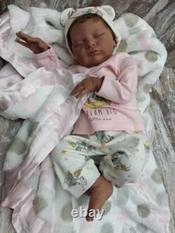Bonnie Brown reborn Baby Girl dolls 18 inch Rooted Hair Beautiful 2020