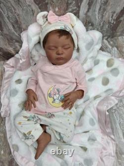 Bonnie Brown reborn Baby Girl dolls 18 inch Rooted Hair Beautiful 2020