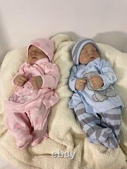 Bountiful Baby 2010 Premie Twin Boy/Girl Full Vinyl Body Infant Reborn Dolls