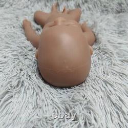 Brown Newborn Girl 19 inch full body silicone reborn baby doll head turnable