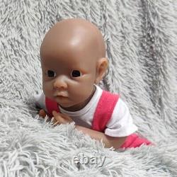 Brown Newborn Girl 19 inch full body silicone reborn baby doll head turnable