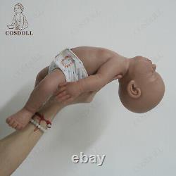 COSDOLL 15.5'' Full Soft Silicone Reborn Baby Doll Newborn Girl Doll Brown Skin