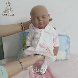 COSDOLL 15.5'' Full Soft Silicone Reborn Baby Doll Newborn Girl Doll Brown Skin