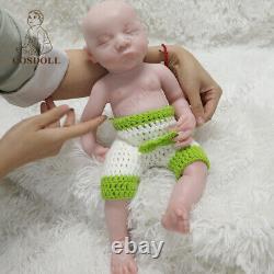 COSDOLL 15.5 Sleeping Girl Reborn Baby Dolls 1.8KG Full Platinum Silicone Doll