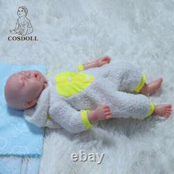 COSDOLL 17.5 Reborn Baby Dolls 2.65kg Full Body Silicone Newborn Baby Girl Doll