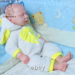 COSDOLL 17.5 Reborn Baby Dolls 2.65kg Full Body Silicone Newborn Baby Girl Doll