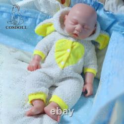 COSDOLL 17.5 Reborn Baby Dolls 2.65kg Full Body Silicone Newborn Baby Girl Doll