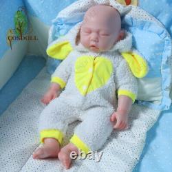 COSDOLL 17.5 Reborn Baby Dolls 2.65kg Full Body Silicone Newborn Baby Girl Doll