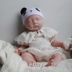 COSDOLL 17.7 in Lifelike Soft Platinum Silicone Reborn Baby Doll with pacifier