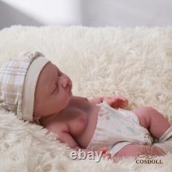 COSDOLL 17.7 in Reborn Baby Dolls Pretty Female Platinum Full Silicone Baby Doll