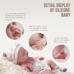 COSDOLL 17.7 in Reborn Baby Dolls Pretty Female Platinum Full Silicone Baby Doll