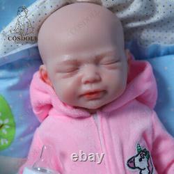 COSDOLL 18.5 Drink-Wet Girl Doll 6.13LB Soft Silicone Newborn Reborn Baby Dolls