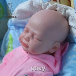 COSDOLL 18.5 Drink-Wet Girl Doll 6.13LB Soft Silicone Newborn Reborn Baby Dolls