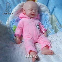 COSDOLL 18.5 Drink-Wet Girl Doll 6.13LB Soft Silicone Newborn Reborn Baby Dolls