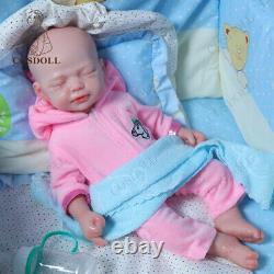 COSDOLL 18.5 Drink-Wet Girl Doll 6.13LB Soft Silicone Newborn Reborn Baby Dolls