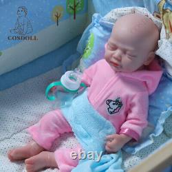 COSDOLL 18.5 Drink-Wet Girl Doll 6.13LB Soft Silicone Newborn Reborn Baby Dolls