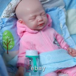 COSDOLL 18.5 Drink-Wet Girl Doll 6.13LB Soft Silicone Newborn Reborn Baby Dolls