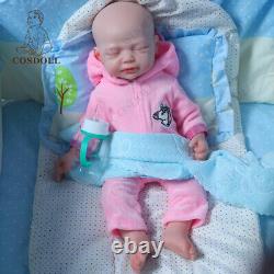 COSDOLL 18.5 Drink-Wet Girl Doll 6.13LB Soft Silicone Newborn Reborn Baby Dolls