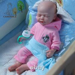 COSDOLL 18.5 Drink-Wet Girl Doll 6.13LB Soft Silicone Newborn Reborn Baby Dolls