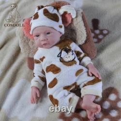 COSDOLL 18.5 Full Body Platinum Silicone Reborn Baby Dolls BOY Doll withDrink-Wet
