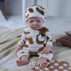 COSDOLL 18.5 Full Body Platinum Silicone Reborn Baby Dolls BOY Doll withDrink-Wet