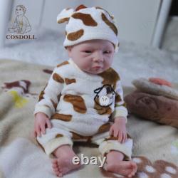 COSDOLL 18.5 Full Body Platinum Silicone Reborn Baby Dolls BOY Doll withDrink-Wet