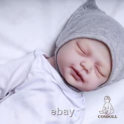 COSDOLL 18.5 Full Body Platinum Silicone Reborn Girl Doll Lifelike Cute Newborn
