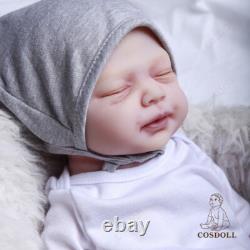 COSDOLL 18.5 Full Body Platinum Silicone Reborn Girl Doll Lifelike Cute Newborn