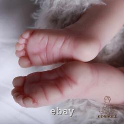COSDOLL 18.5 Full Body Platinum Silicone Reborn Girl Doll Lifelike Cute Newborn