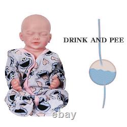 COSDOLL 18.5'' Full Body Silicone Newborn Baby Dolls Drink & Pee Reborn Infant