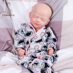 COSDOLL 18.5'' Full Body Silicone Newborn Baby Dolls Drink & Pee Reborn Infant