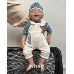 COSDOLL 18.5'' Full Body Silicone Reborn Baby BOY Lifelike Sleeping Baby Infant