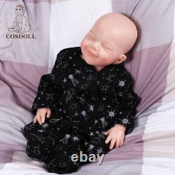 COSDOLL 18.5'' Full Body Silicone Reborn Baby Boy Smile Dolls Can Take Pacifier