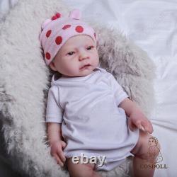 COSDOLL 18.5 Full Silicone Reborn Baby Boy Adorable Soft Silicone Newborn Doll